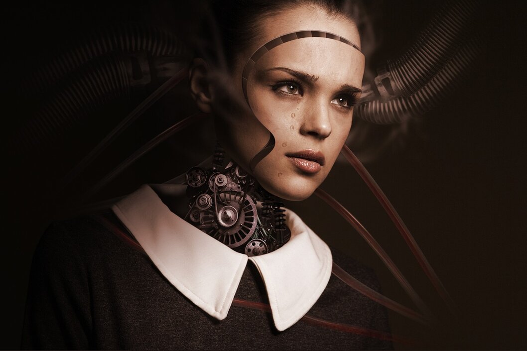 Blend of code and cultural symbols